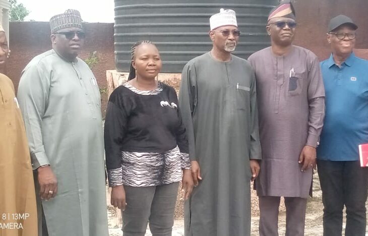 Prof Attahiru Jega and the Presidential Committee on Livestock Development visiting NANTS Integrated Meat Factory.